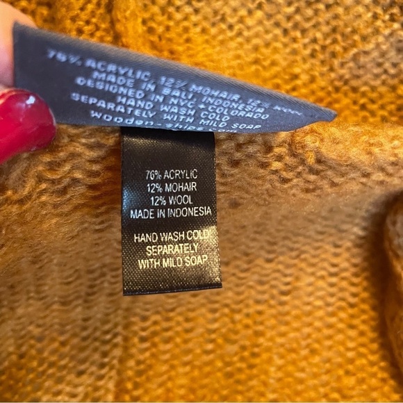 Wooden Ships Gold Finely Knit Hoodie Sweater-White Striped bottom size M/L - Picture 8 of 14